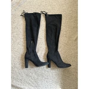 Unisa Saraana Black Suede Over the Knee Boots | Size 9.5